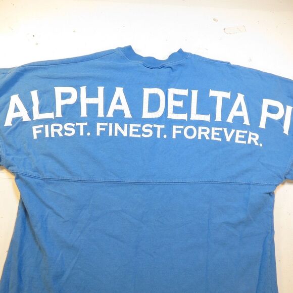 ALPHA DELTA PI FRATERNITY GREEK LIFE LONG SLEEVE T SHIRT Mens S SPIRIT JERSEY - Picture 2 of 5